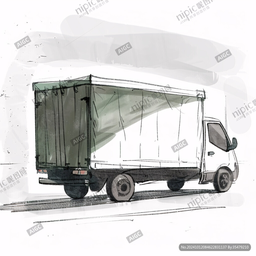 貨車插畫
