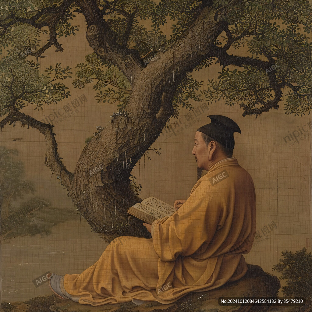 康熙讀書圖