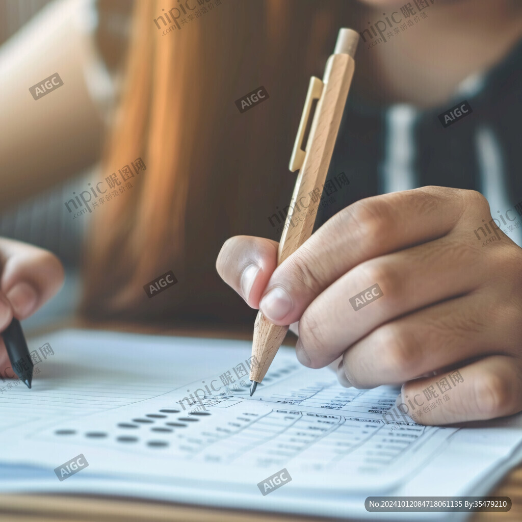 正在寫字的手