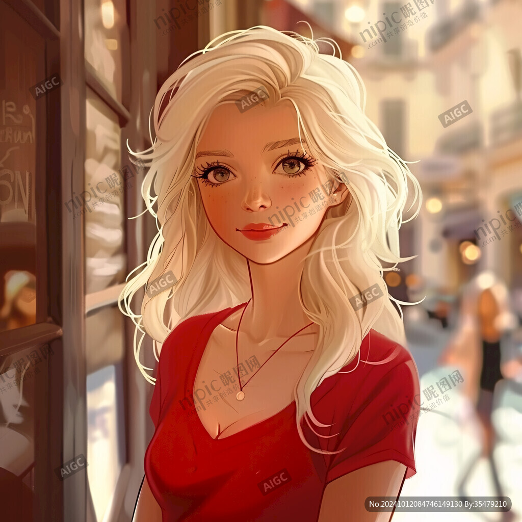 數字美女插畫