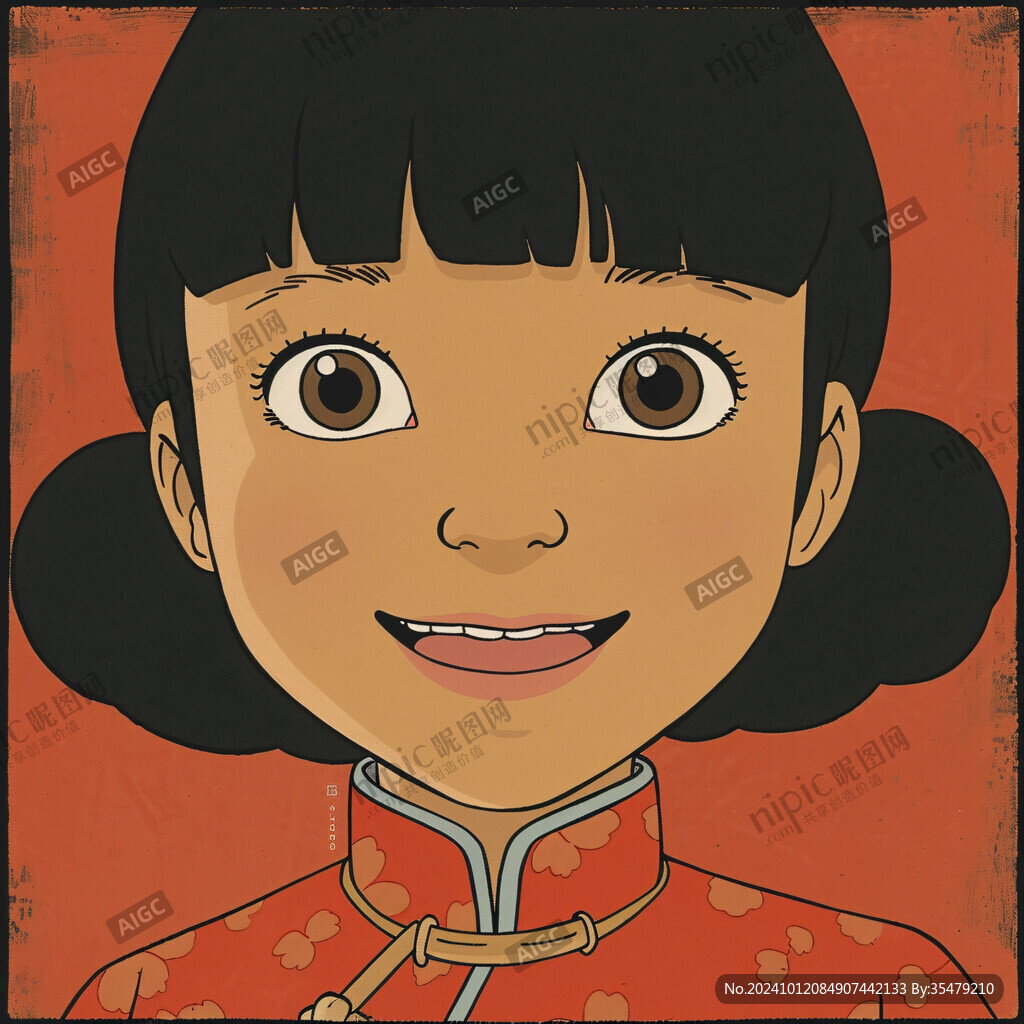 卡通民國女孩