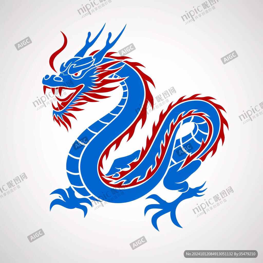 圓形龍中國(guó)龍卡通龍