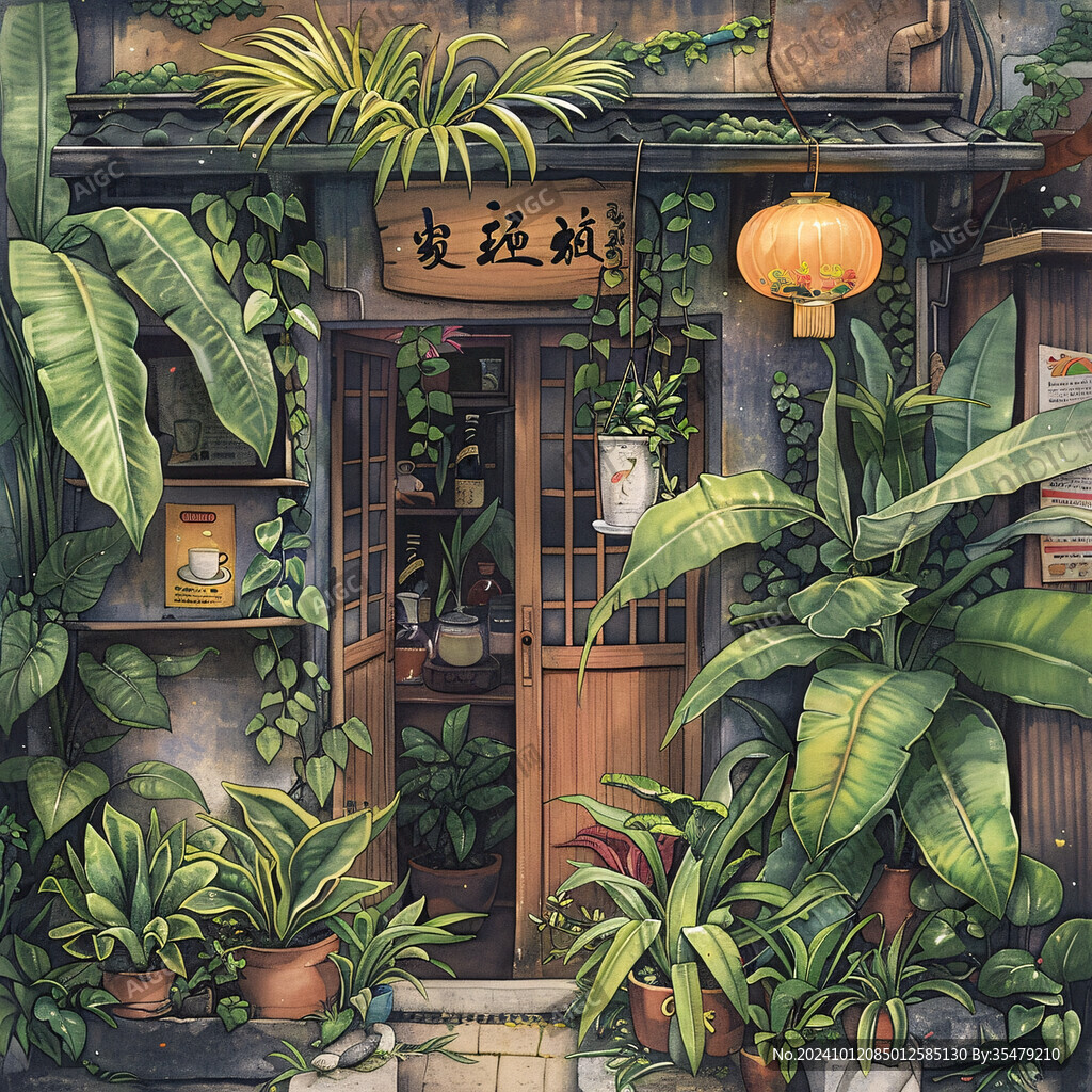 茶樓插畫