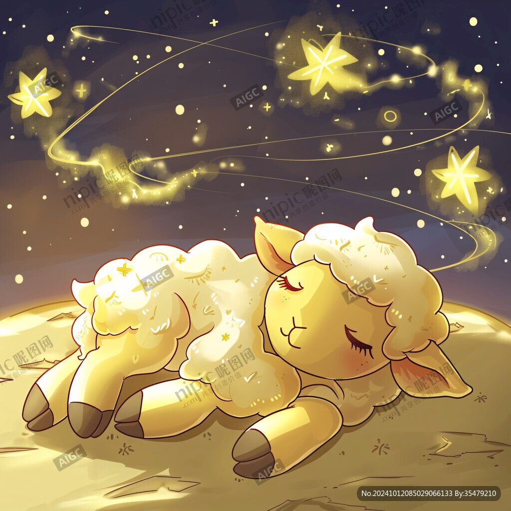 可愛小綿羊插畫