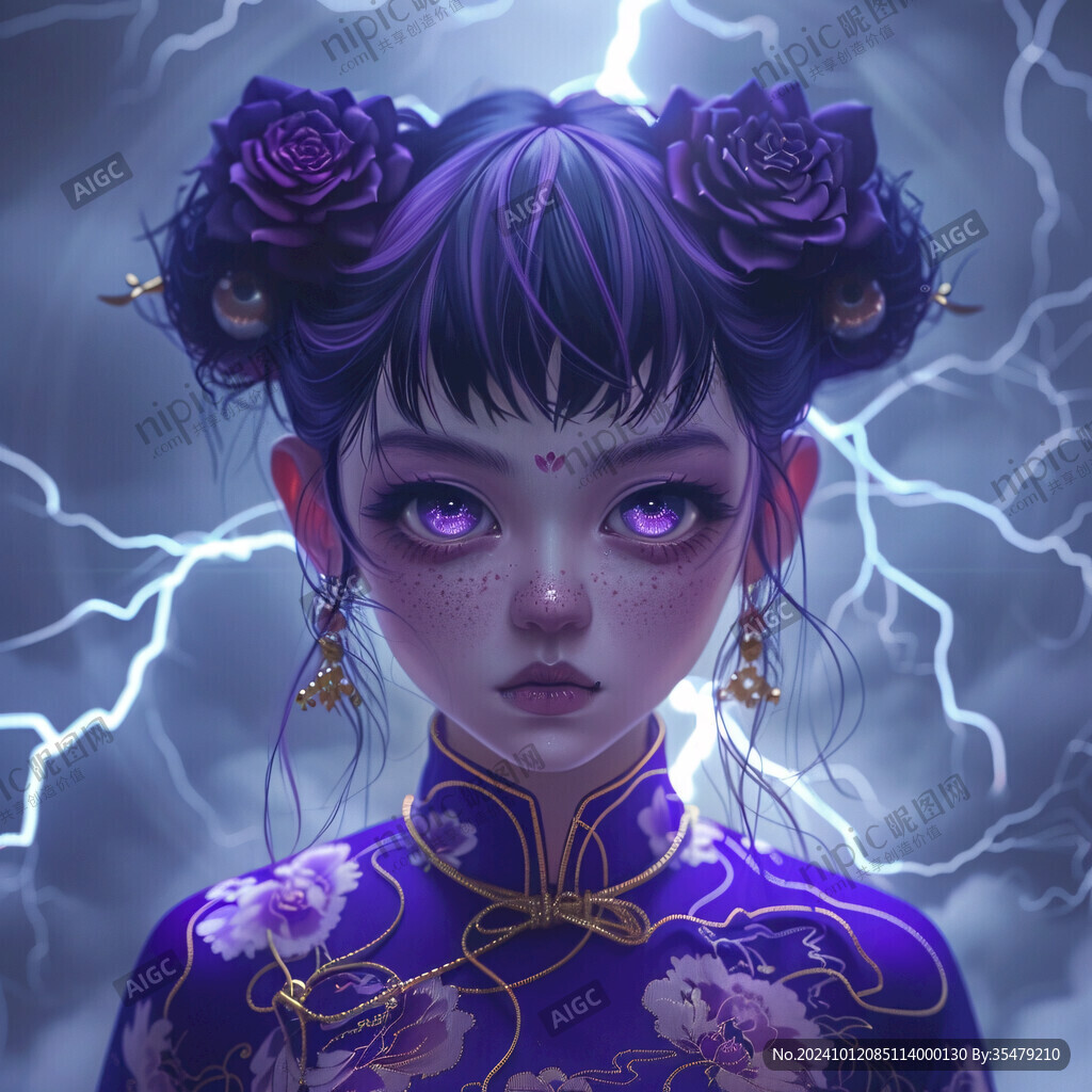 女性國潮插畫