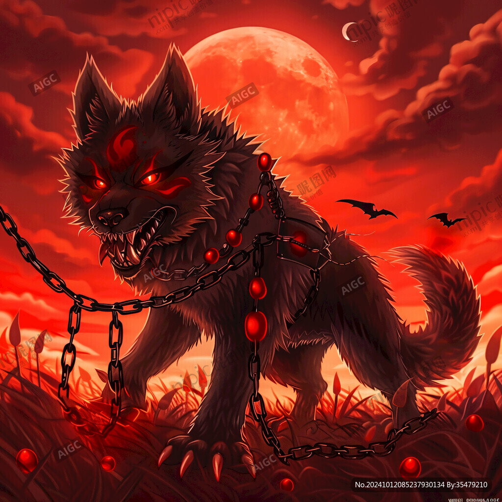 灰色的狼插畫