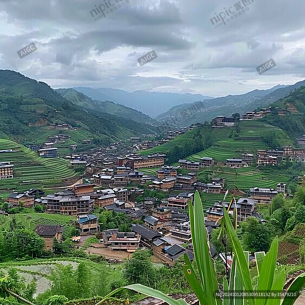 西江千戶苗寨全景圖