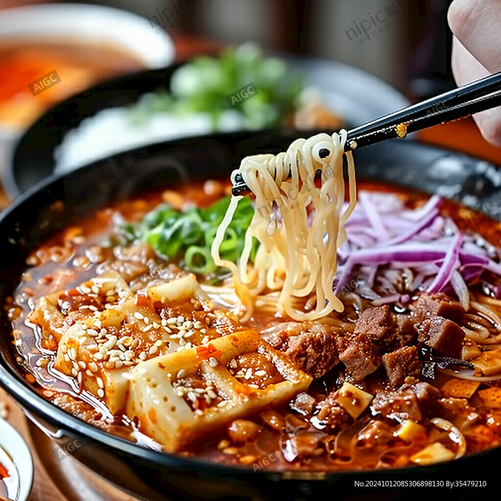 辛辣泡菜牛肉拉面