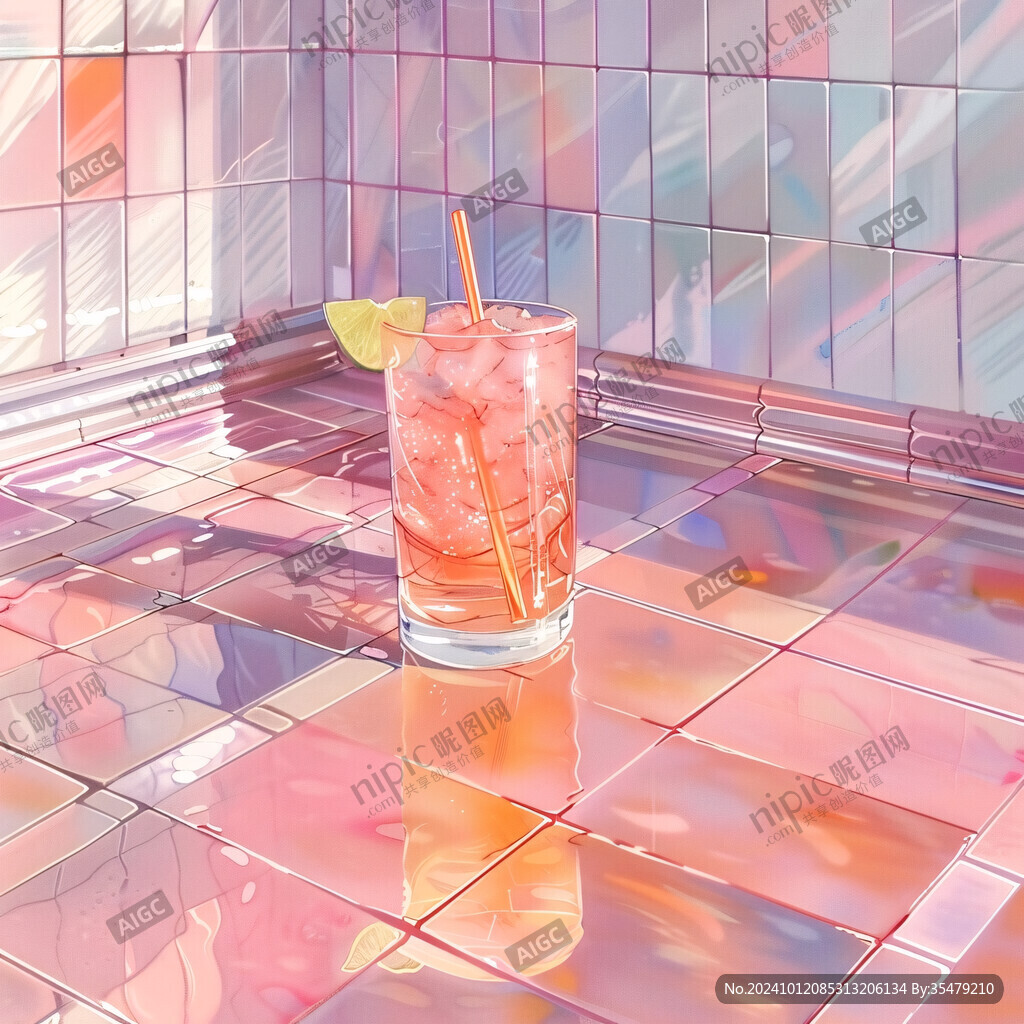 冰飲插畫