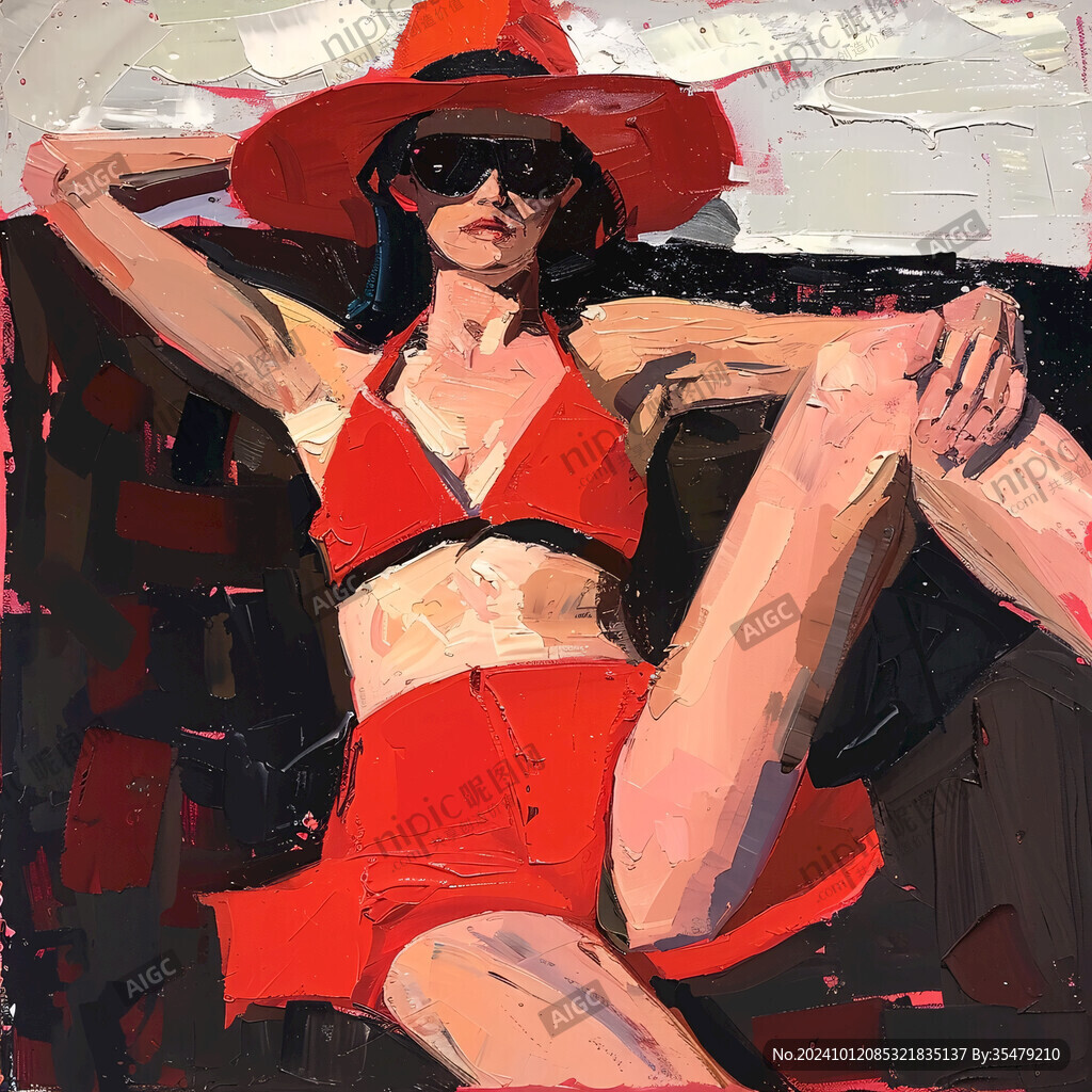 潮流插畫美女人物插畫