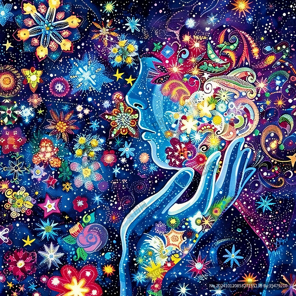 星空數(shù)碼印花素材