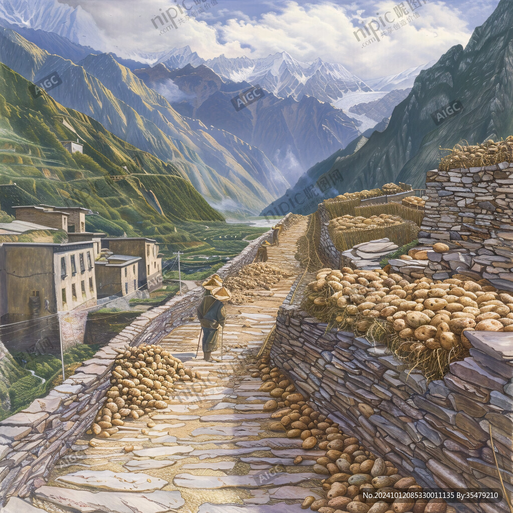 茶馬古道插畫