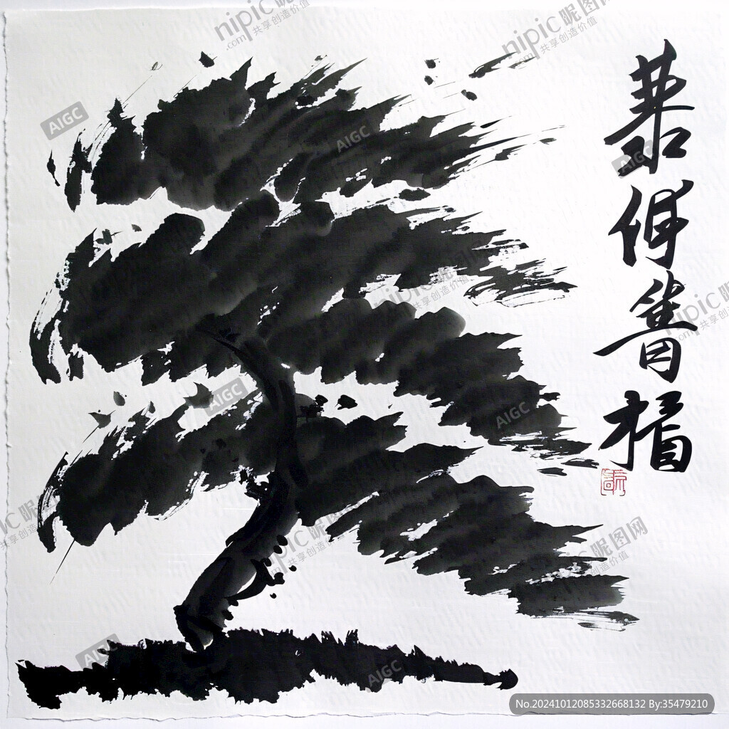 黑白寫藝羅漢松