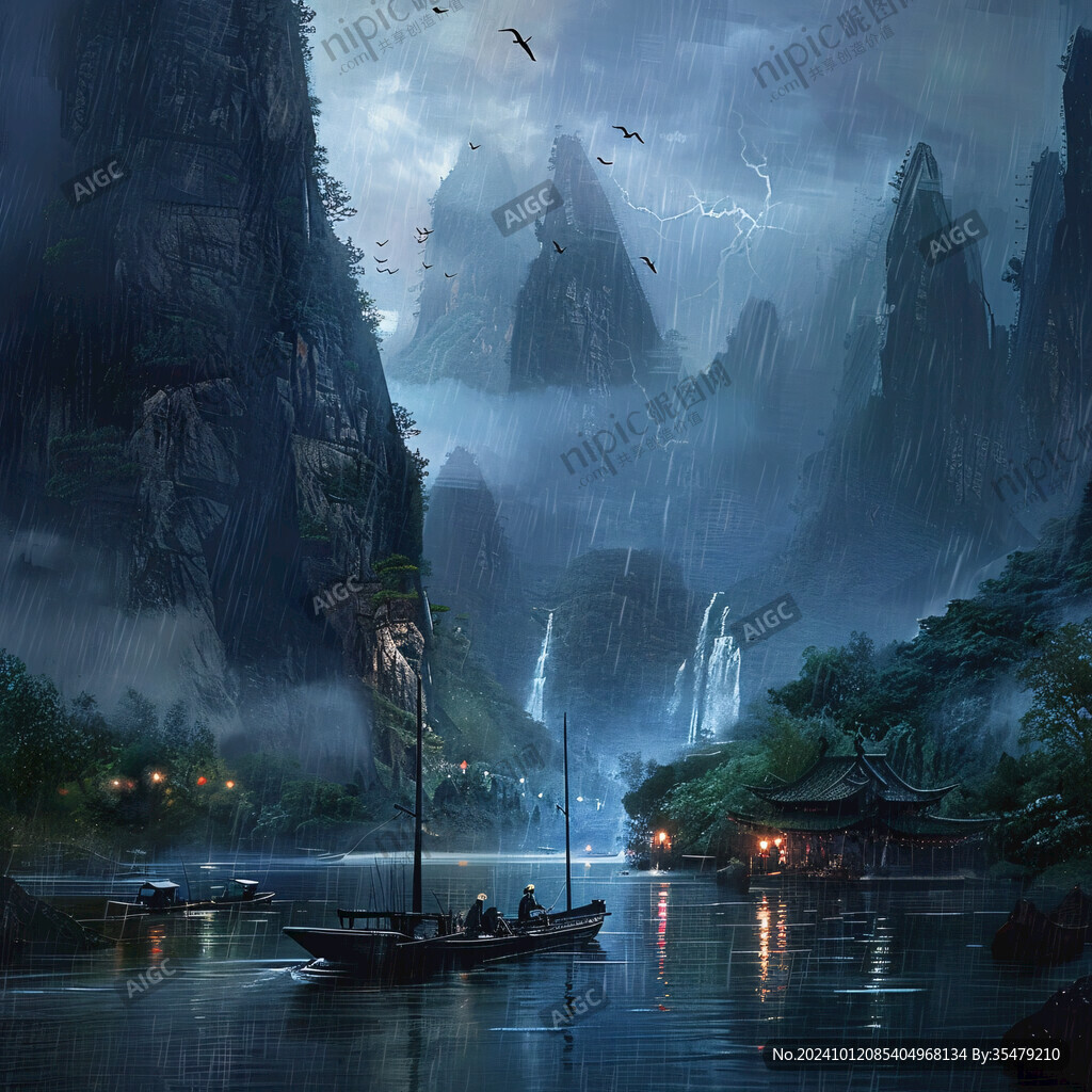 古風(fēng)山水場景