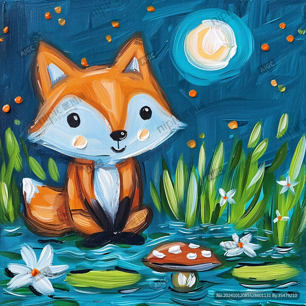 可愛狐貍插畫