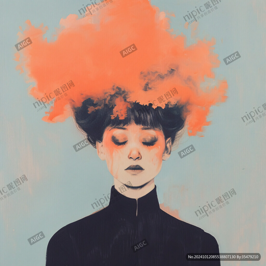 人物情緒插畫