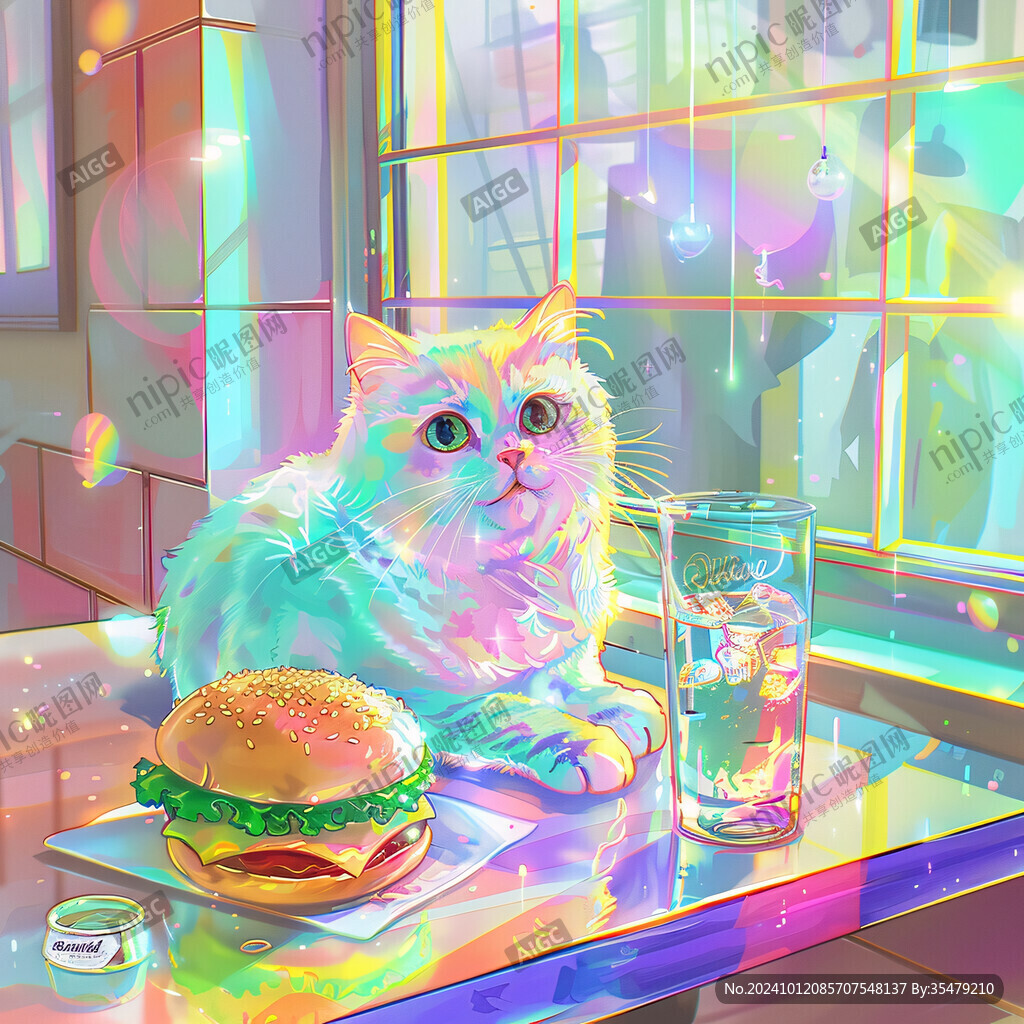 貓糧插畫