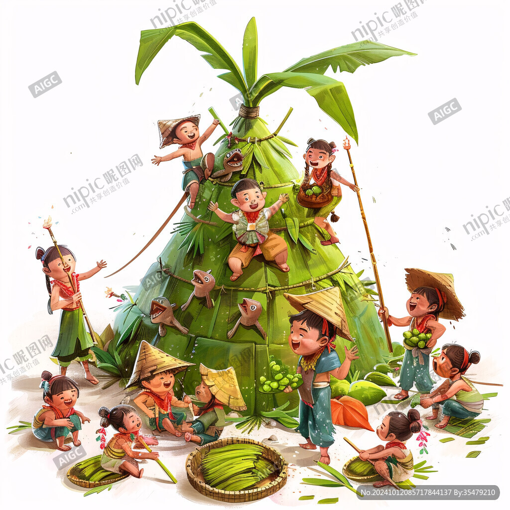 包粽子人物