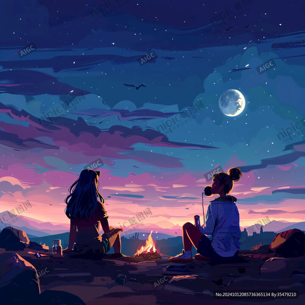 情侶看流星雨