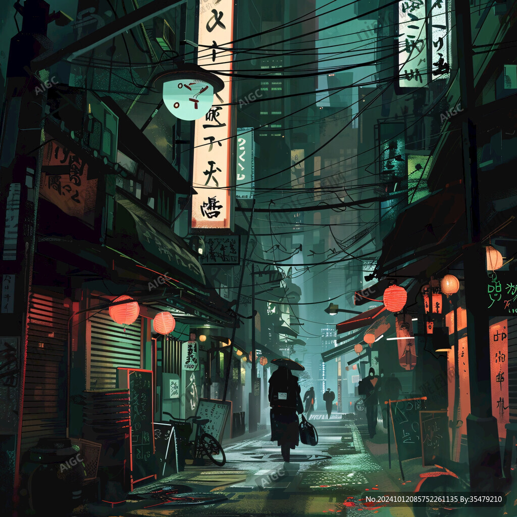 廟街插畫