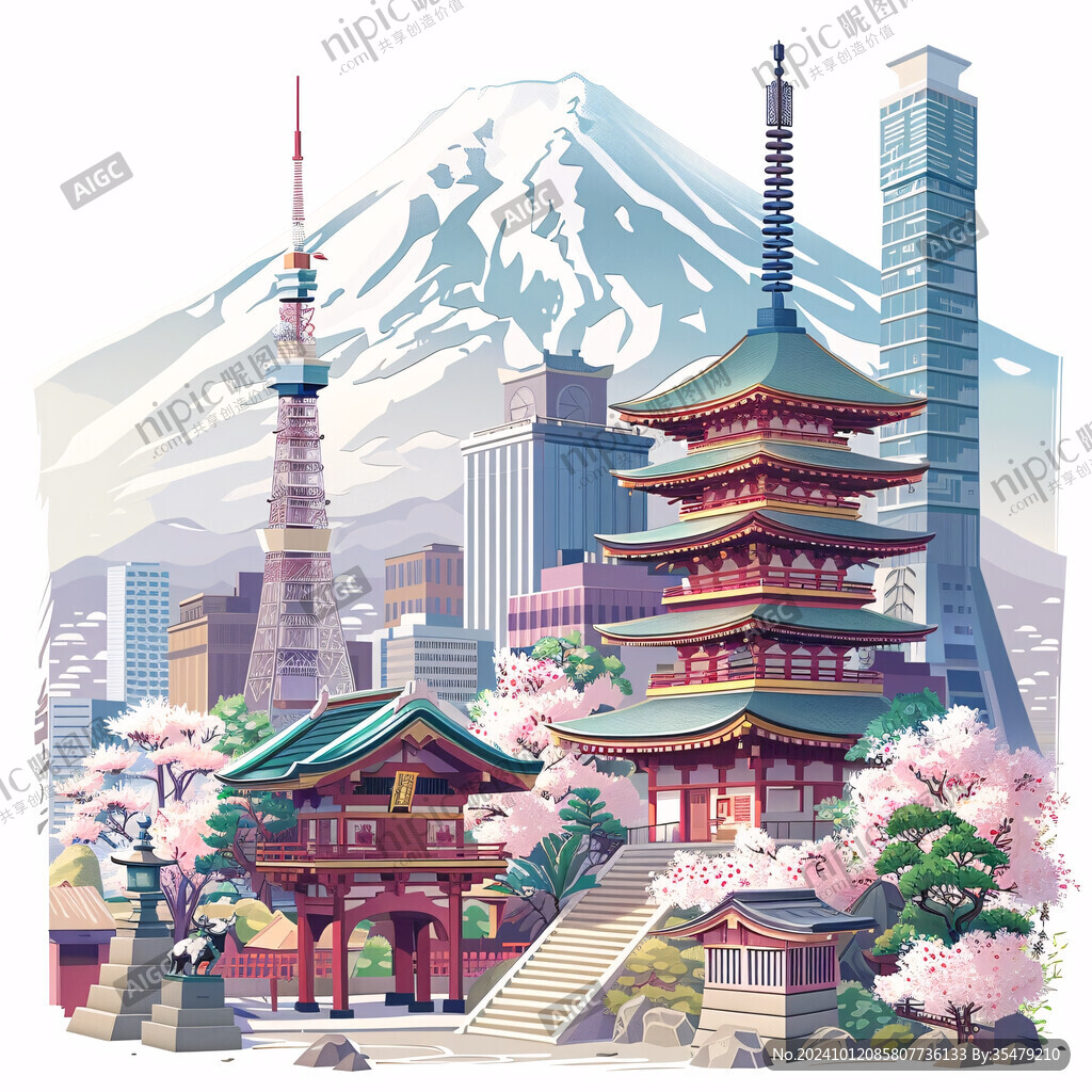 東京建筑插畫
