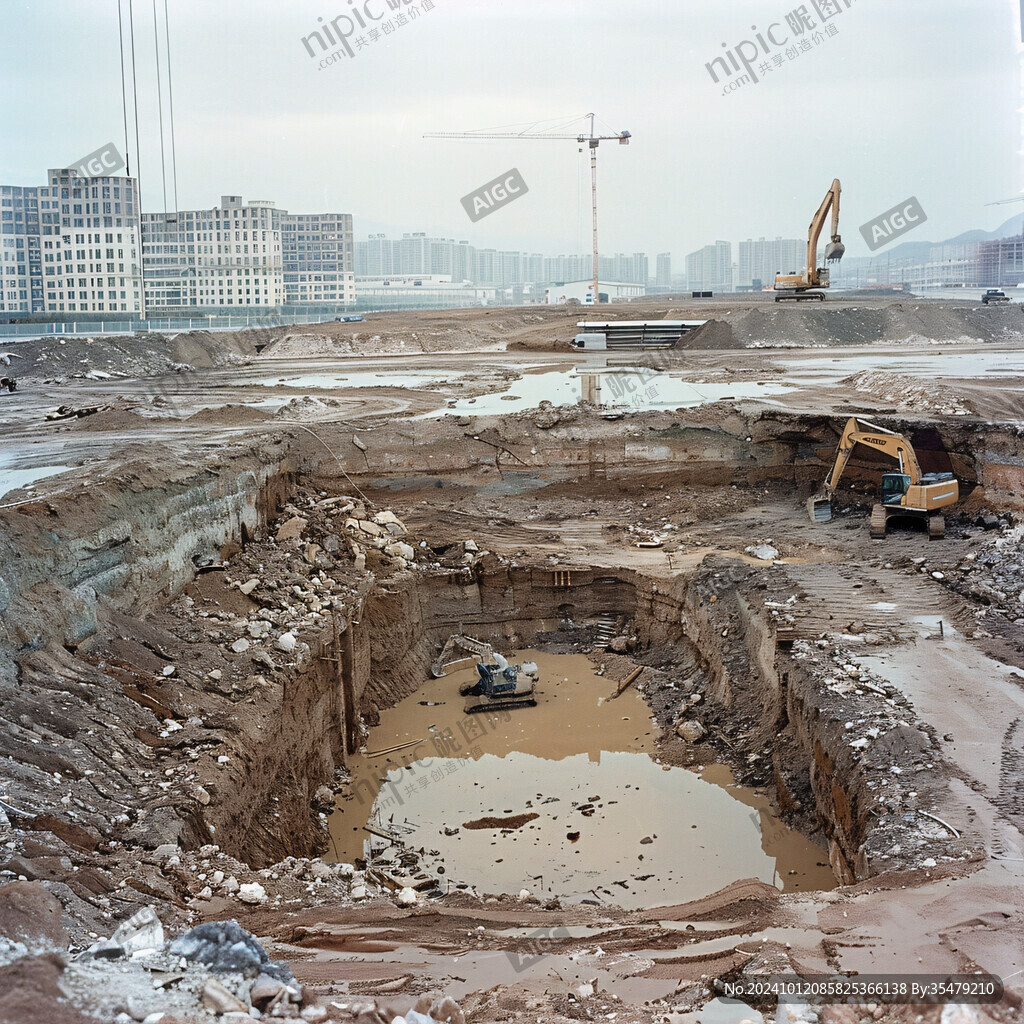 土建工地現場航拍