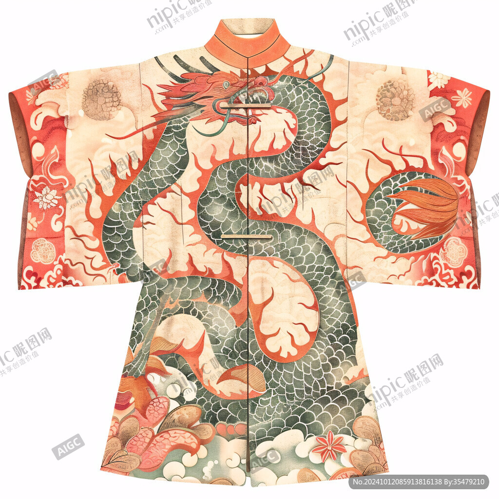 龍年插畫中國風(fēng)服飾