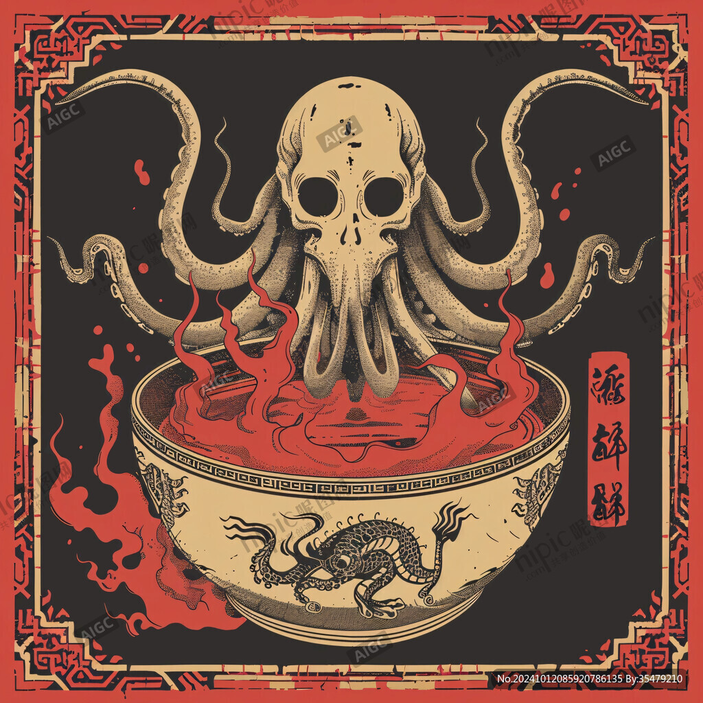 勾魂面插畫