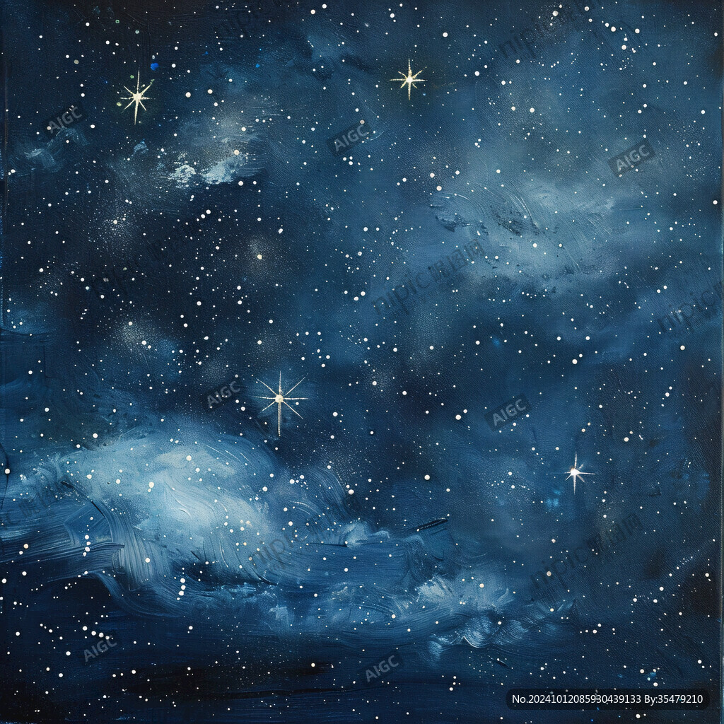 手繪水晶夜空效果