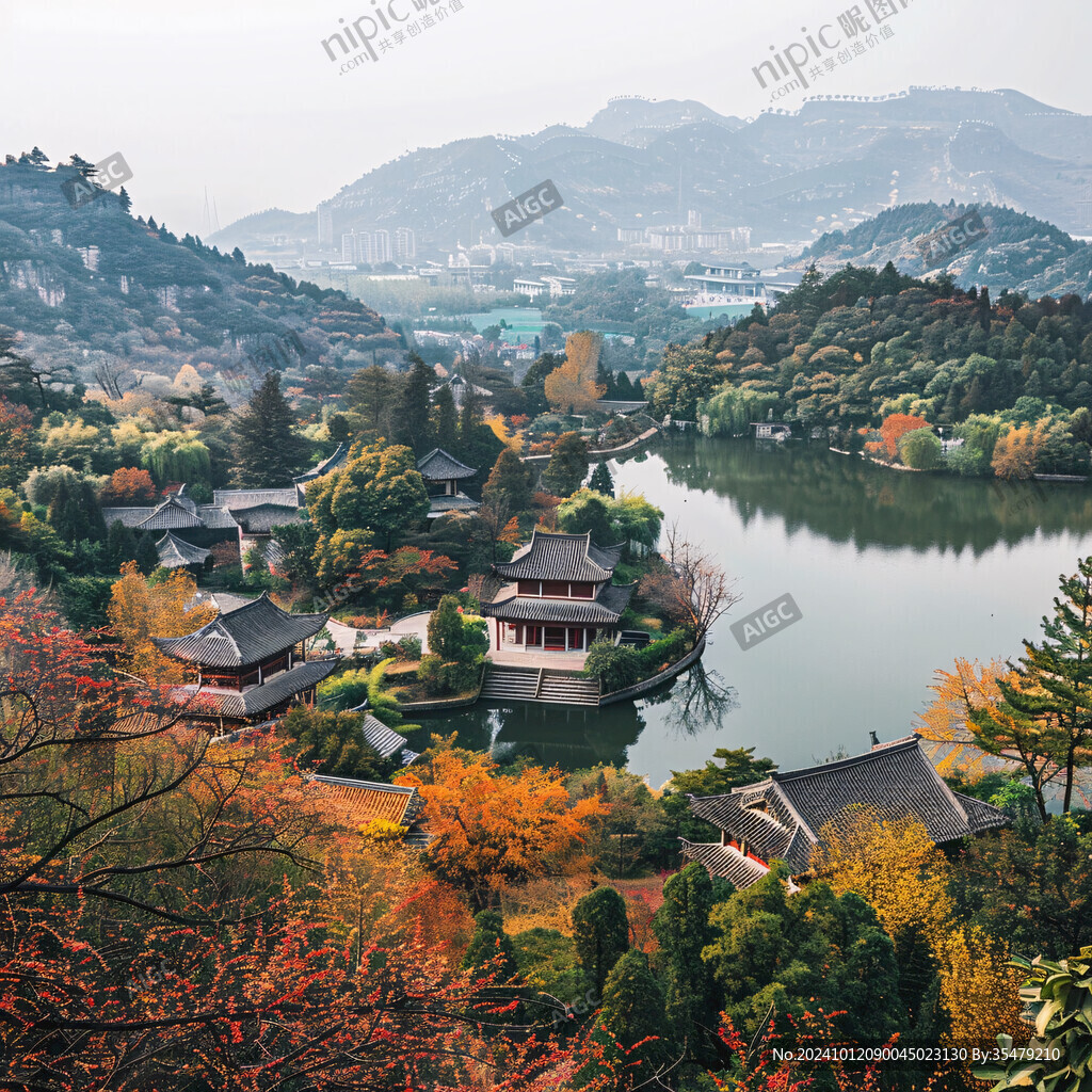 湘湖秋天景色