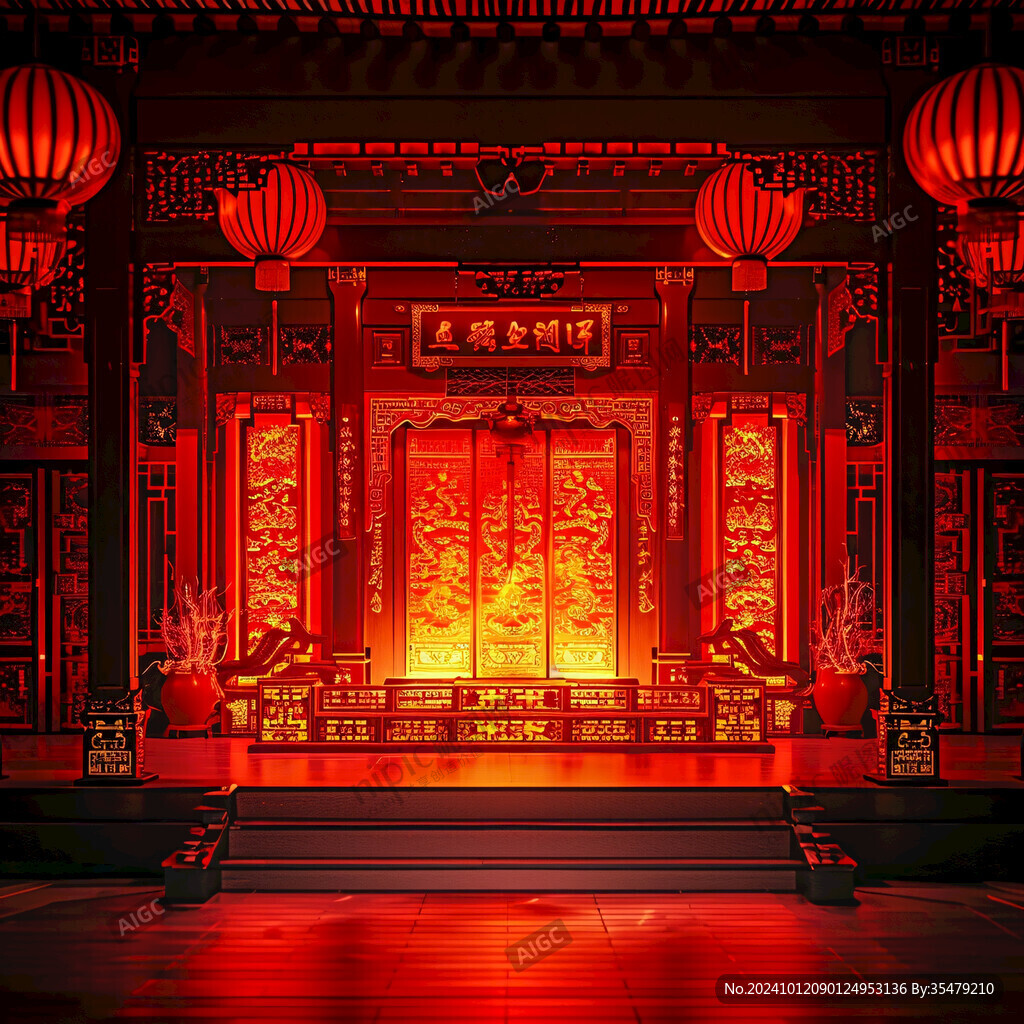 古代婚禮拜堂場景
