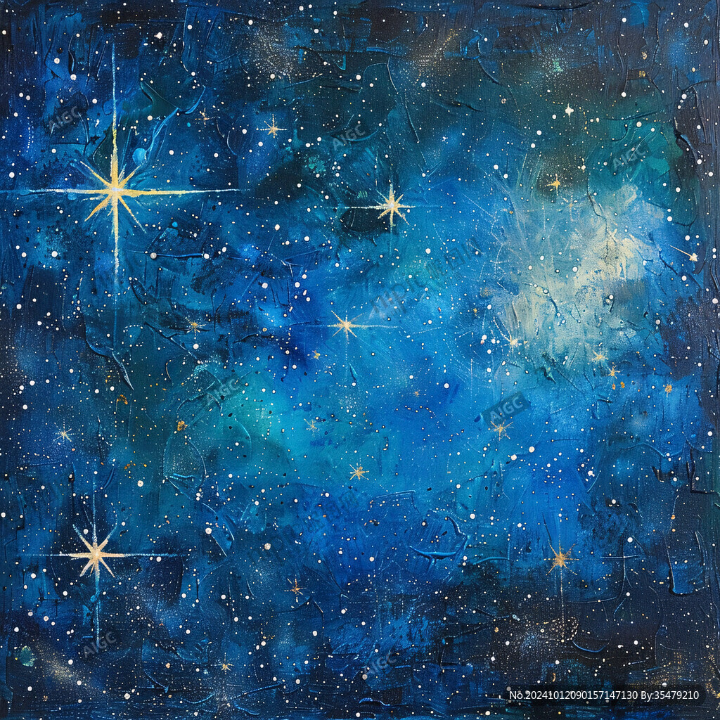 手繪水晶夜空效果