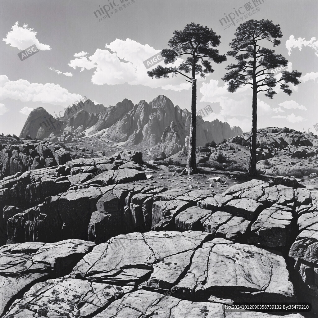 松石風景畫