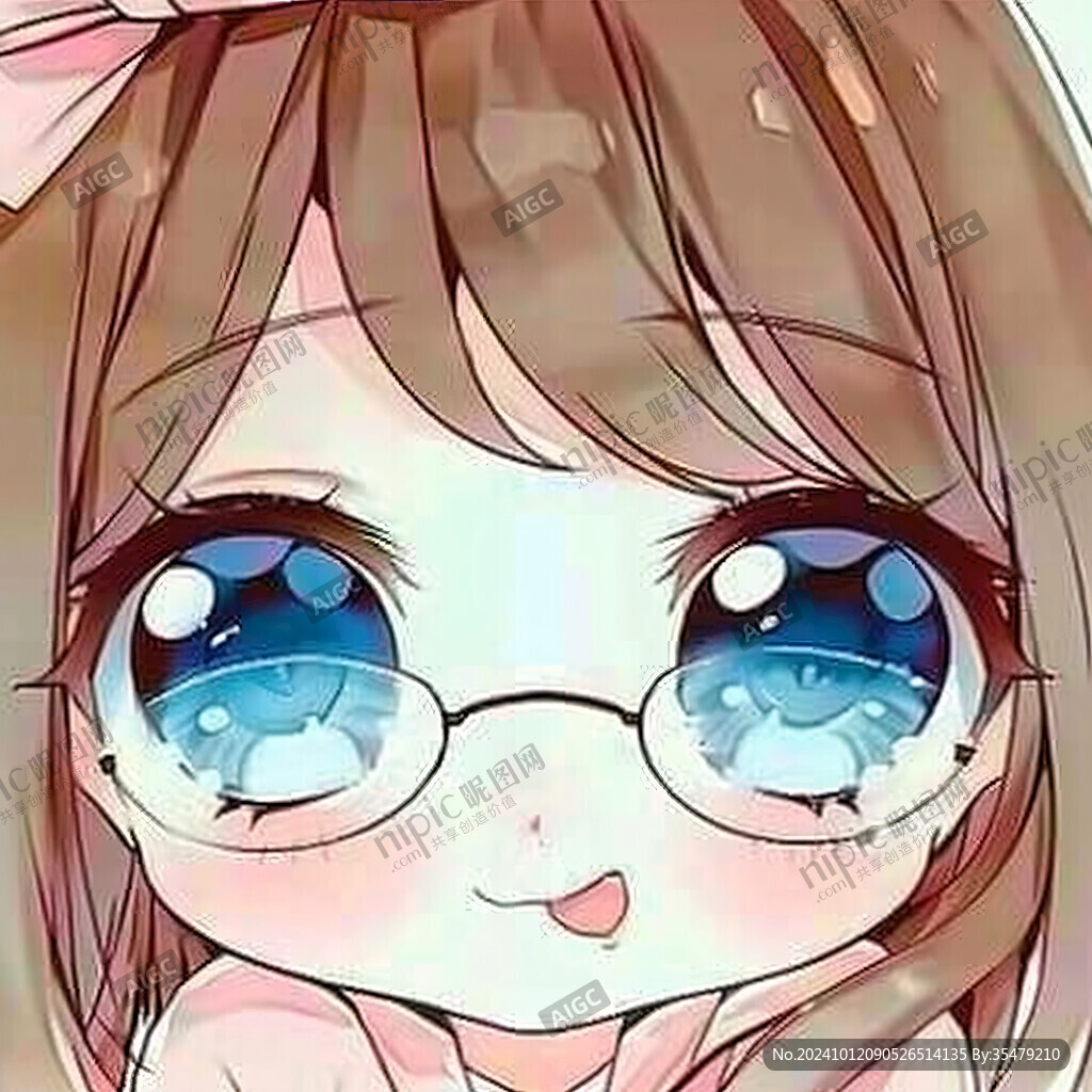 戴眼鏡q版女孩