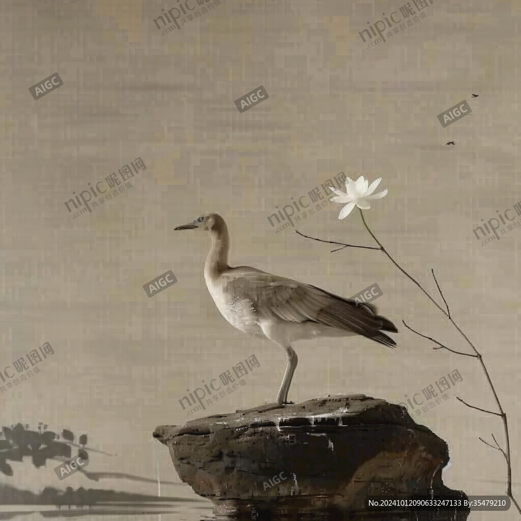 工筆鳥(niǎo)客廳背景