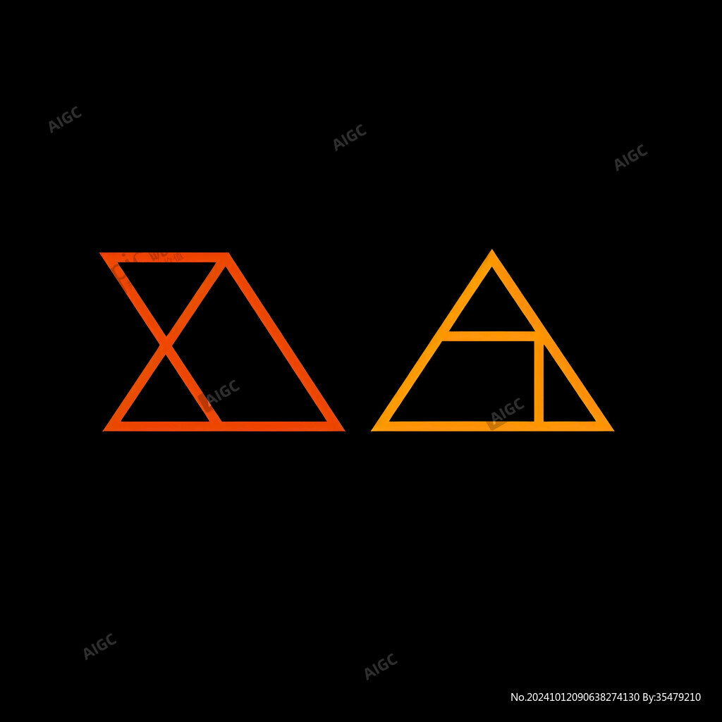 線條三角logo