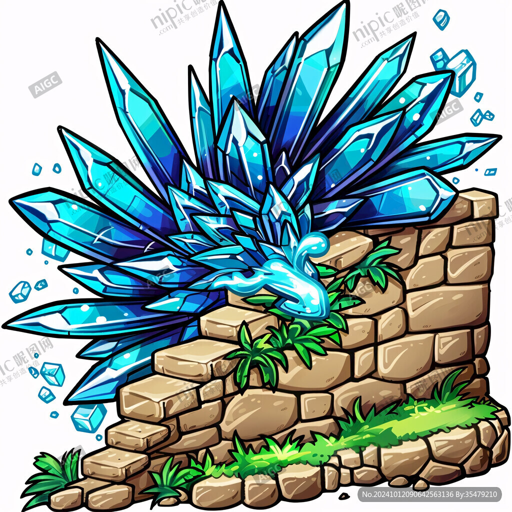 冰塊手繪插畫