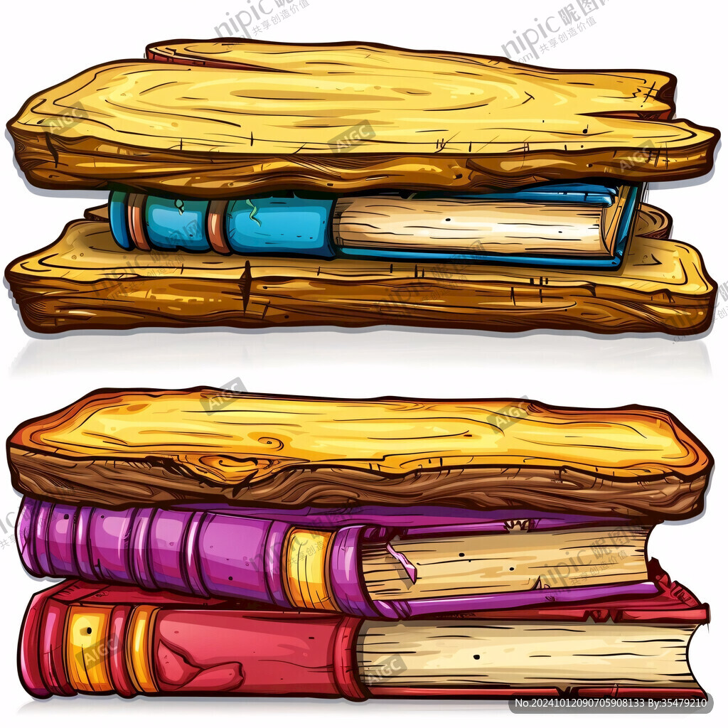 手繪素描書本圖書素材