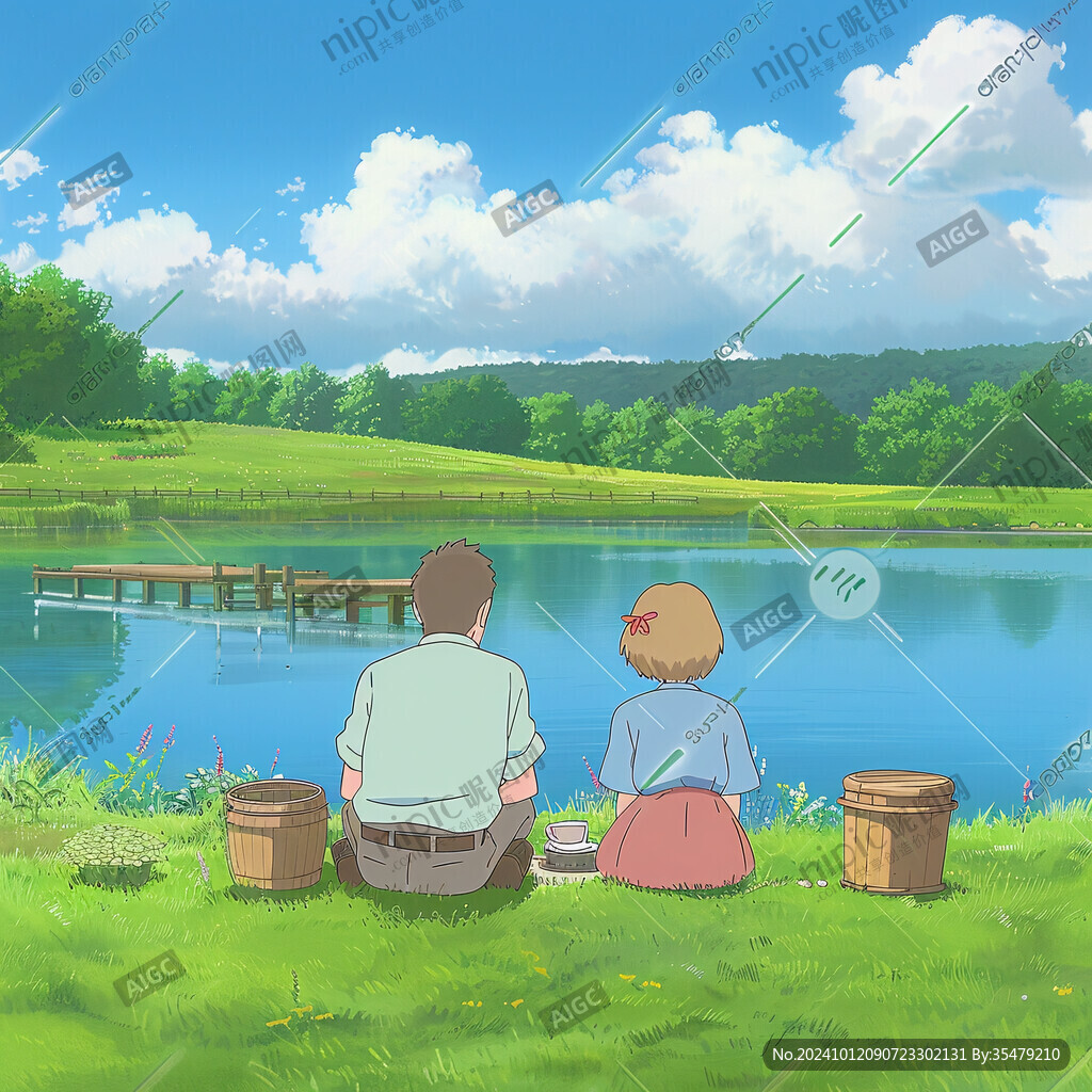 河邊的情侶風(fēng)景