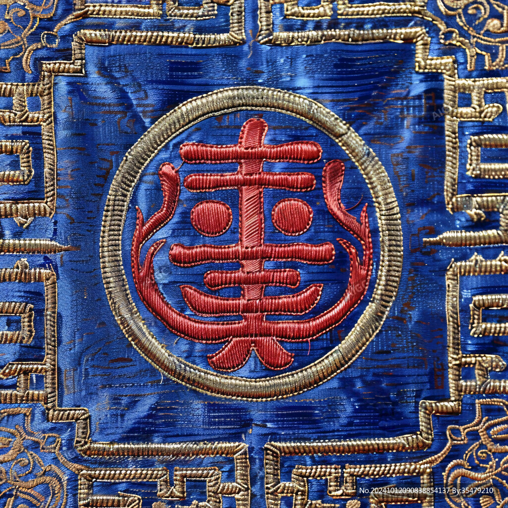 壽字紋刺繡
