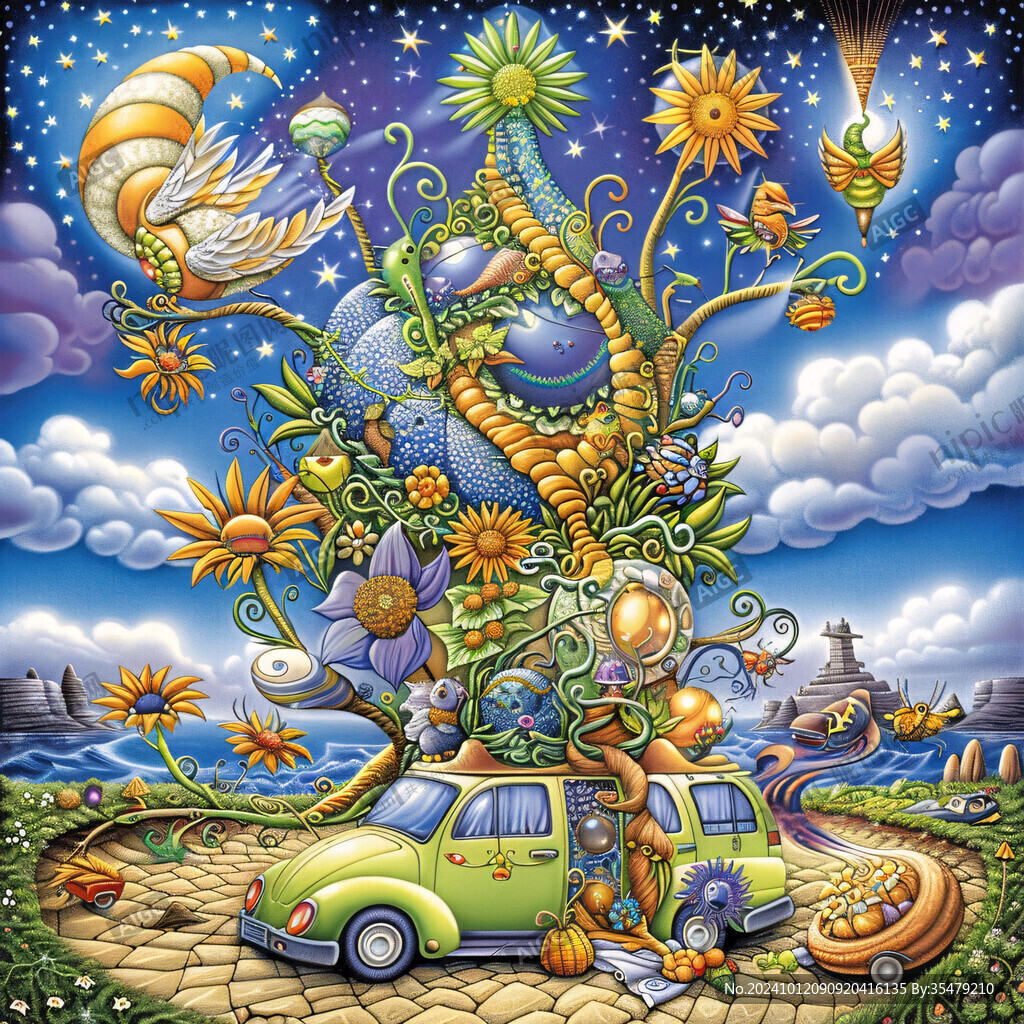 彩繪科學(xué)幻想插圖手繪