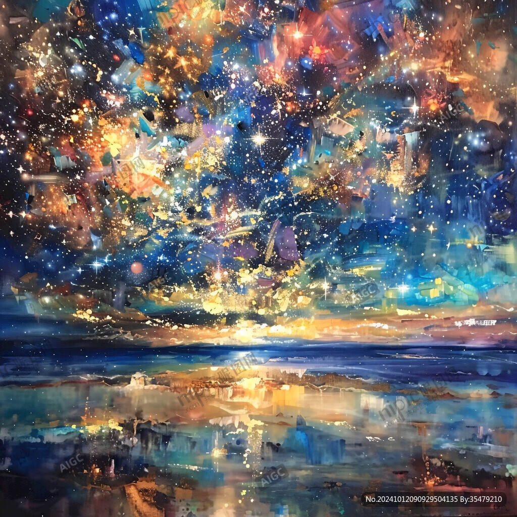 美麗唯美星空抽象畫