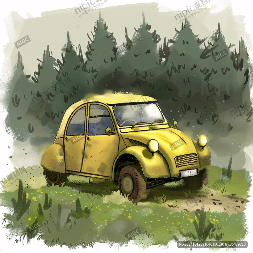 小汽車(chē)插畫(huà)