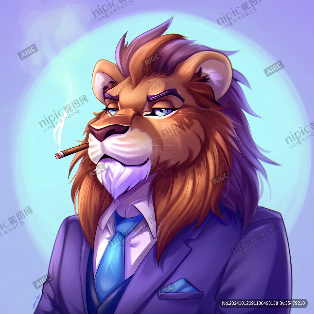 戴領(lǐng)帶的獅子