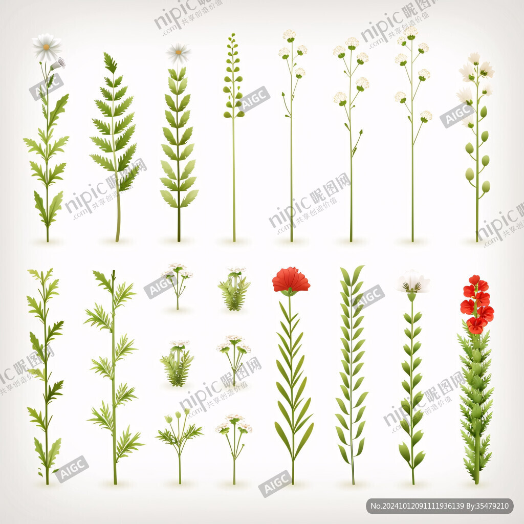真實花草植株