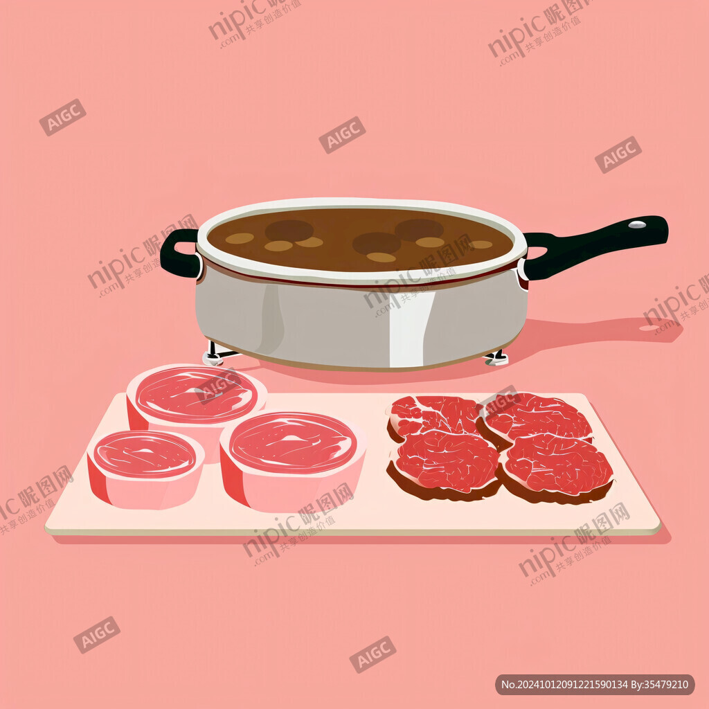 牛肉湯插畫