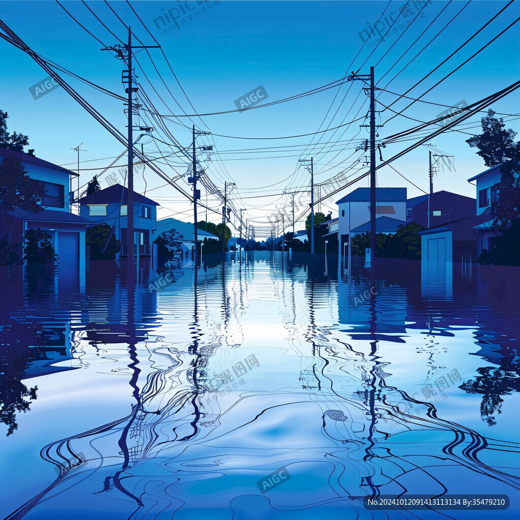 洪水素材