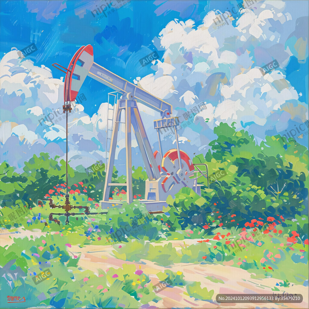 抽油機插畫