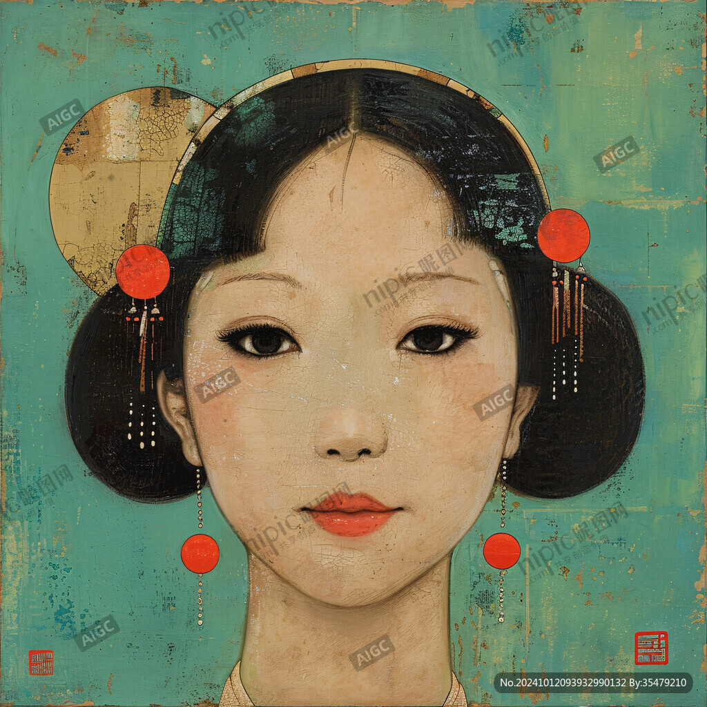 民國(guó)風(fēng)美妝插畫