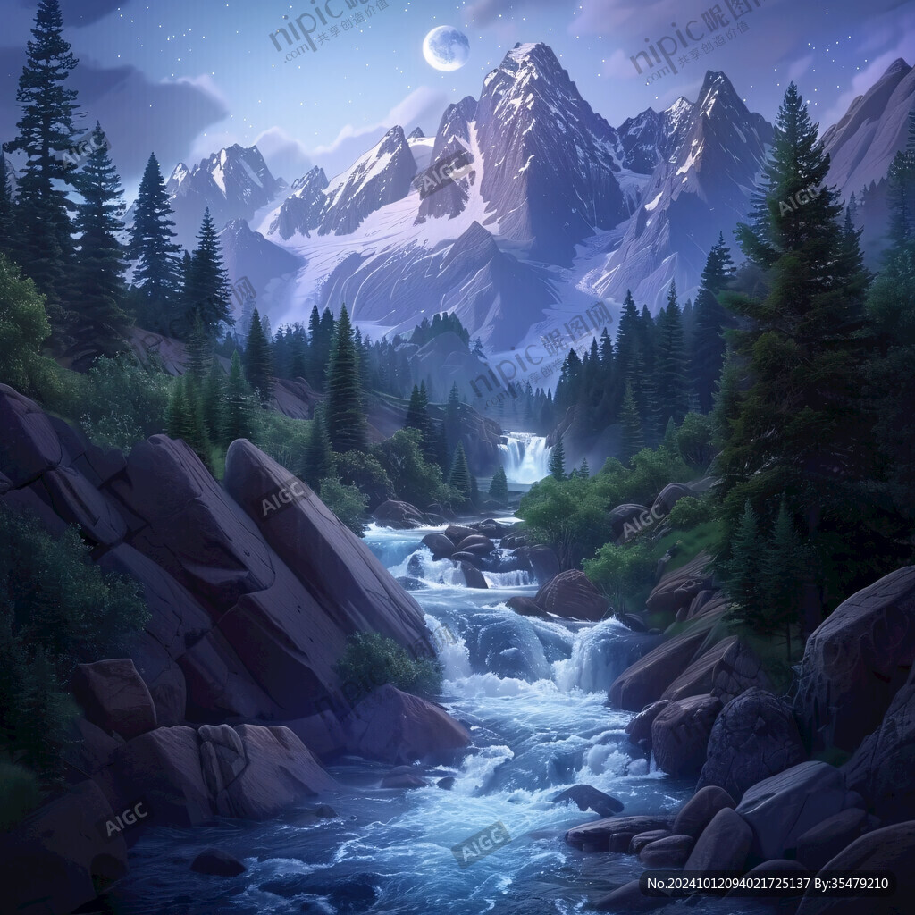 高山流水場景